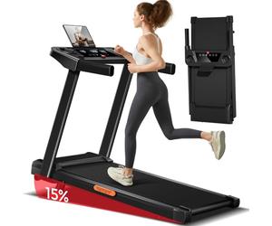 LONTEK Tapis de Course Pliable Inclinable 9%,Tapis de Marche Inclinable 12KM/H,Treadmill Home avec Moteur 3,0 CV et Affichage LED