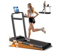 LONTEK Tapis de Marche Pliable Inclinable 15%, 10km/h Tapis de Course Pliable Inclinable, avec Affichage LED, Télécommande, 3.0 HP Treadmill Walking Pad, Tapis de Marche Bureau, 136KG Max Charge