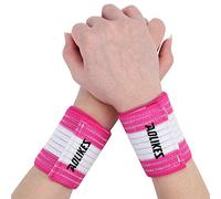 LONTG 2 Pièces Bandages de Poignet Élastique Support de Poignet Réglable Protège-Poignet Attelle de Poignets Respirant Bandage de Compression Élastique pour Sport Basketball Haltérophilie Fitness