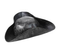 LONTG Femme Homme Chapeau de Pirate pour Halloween Chapeau Tricorne en Simili Cuir Vintage Chapeaux de Capitaine Médiéval Adulte Accessoire de Déguisement Costume de Carnaval Cosplay