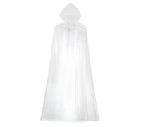 LONTG Halloween Costume de Sorcière Femme Costume Mariée Fantôme Déguisement Halloween Cape à Capuche Déguisement de Sorcière Robe Cape de Fantôme Capes d'halloween Cosplay Mascarade Carnaval