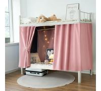 LONTG Rideau de Lit Superposé Rideau Occultants de Lit Mezzanine Ciel de Lit Moustiquaire Couvre-Lits Anti-poussière Tente de Lit Respirant Anti-Insectes pour Dortoir d'Étudiants 1,15 * 2m