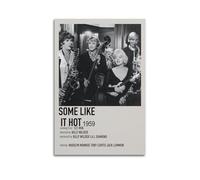 Lonuauo Poster décoratif sur toile « SOME LIKE IT HOT » - Impression sur toile décorative pour salon, chambre à coucher - 30 x 45 cm - Style rétro
