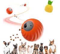 Lonvgrt Zoomie Buddy 2.0, Jouet for Chien Zoomie Buddy, Jouet Interactif Tactile Intelligent, Balles Interactives 2 en 1 Et Distributeur De Nourriture for Animaux(Red,with Fruit Cover)
