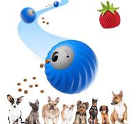Lonvgrt Zoomie Buddy 2.0, Jouet for Chien Zoomie Buddy, Jouet Interactif Tactile Intelligent, Balles Interactives 2 en 1 Et Distributeur De Nourriture for Animaux(Blue,with Fruit Cover)