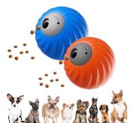 Lonvgrt Zoomie Buddy 2.0, Jouet for Chien Zoomie Buddy, Jouet Interactif Tactile Intelligent, Balles Interactives 2 en 1 Et Distributeur De Nourriture for Animaux(Blue+Red,Without Fruit Cover)
