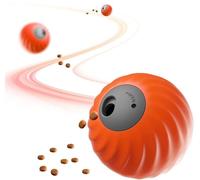 Lonvgrt Zoomie Buddy 2.0, Jouet for Chien Zoomie Buddy, Jouet Interactif Tactile Intelligent, Balles Interactives 2 en 1 Et Distributeur De Nourriture for Animaux(Red,Without Fruit Cover)