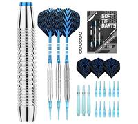 Lonwiner 3 Pièces Flechette Pointe Plastique, Accessoires de fléchettes pour Cible électronique Softdarts pour Cible électronique Fléchettes avec Pointe en Plastique (Bleu argenté)