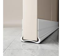 Lonwiner 93cm Blanc Calfeutrer Bas de Porte, Joint Bas de Porte Anti Courant d'air Isolation Phonique pour Les Portes de 3,5 à 5,5 cm d'épaisseur avec (Blanc)