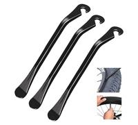 Lonwiner Lot de 3 démonte-pneus de vélo, outils de vélo, support de montage, kit de réparation de tuyau de frein, repousse-piston de frein pour vélo, noir