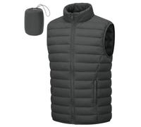 Lonya Doudoune sans Manches Homme Veste Hiver Padded Gilet | Doudoune, Col Montant, Zip, 4 Poches, Veste Sans Manches, Léger, Chaud, Rembourrage, Pliable, Golf, Loisirs et Plein Air