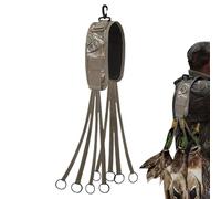Lonyard de chasse - corde d'appel de canard portable pour leurre, appels aviaires sauvages avec une fonction sécurisée de 8 anneaux, limon de sauvagine pour camp de terrain, nylon, transport facile ut