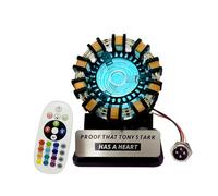 Lonyiabbi 2025 Nouveau Modèle de Réacteur Arc reactor MK1 avec Lumière LED, Télécommande, Alimenté par USB, Produit Fini (Aucune Assemblage Requis)