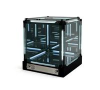 Lonyiabbi Veilleuse miroir Infinity - Lampe de chevet LED 4D acrylique - Effet abysse - Intensité variable - Rechargeable USB-C - Décoration bureau - Lumière d'ambiance futuriste (Blanc)