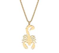 LONYOO Acier Inoxydable Scorpion Collier Scorpion Cadeaux pour Femmes Filles Bijoux Plaqué Or 18K Pendentifs Insecte Cadeaux Astrologie (L'or)