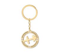 LONYOO Astrologie Cadeaux pour Femmes Filles Signes du Zodiaque Porte-clés Accessoires Acier Inoxydable Constellation Horoscope Or Charms Zodiaque (Sagittaire)