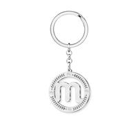 LONYOO Cadeaux Astrologie pour Femmes Filles Acier inoxydable Signes du Zodiaque Porte-clés Accessoires Constellation Cadeaux Horoscope Zodiaque Charms (Scorpion)