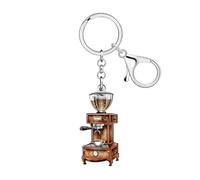 LONYOO Porte-clés En Acrylique Pour Machine à Café Cadeaux Pour Les Amateurs De Café Femmes Filles Sac à Main Accessoires Sac à Dos Charms (Marron)