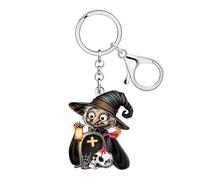 LONYOO Porte-clés Sorcière Maléfique Halloween Potiron Accessoires，Noir
