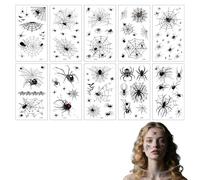 LONZIKP 10pcs ensembles halloween tatouage visage, dames vampire sorcière costumes accessoires pour halloween maquillage partie et rave partie