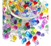 LONZIKP 200 Pièces Faux Diamant, Gemmes Colorées, Pierres Précieuses et Décoratives pour Vase, Pierre Précieuse Enfant, Chasse au trésor de Pirates, DIY (Multicolore)