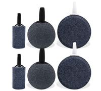 LONZIKP 6 Pièces Pierre à Air pour Aquarium, Diffuseur d'Oxygène, Pierre à Bulles pour Étangs, Aquarium Pierre d'Oxygène, Pierres d'Évasion pour Aquariums, Pompes à Air, Seaux, Étangs