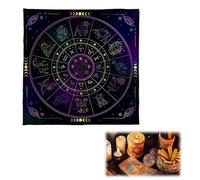 LONZIKP Accessoire d'Autel Tissu en Velours pour Tarot et Pendule Tapis Mystique pour Rituel et Cartomancie