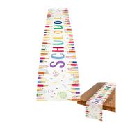 LONZIKP Chemin de table Rentrée des classes 1 pièce 183x33 cm - Décoration festive pour une fête scolaire réussie et un début d'école inoubliable.