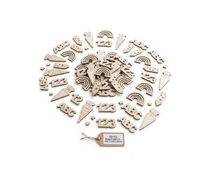 LONZIKP Décorations de table en bois, 100 pièces. Confettis Rentrée des Classes Garçon Fille - Ambiance festive & motivante pour une rentrée scolaire réussie.