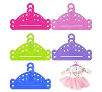 LONZIKP Lot de 10 cintres pour vêtements de poupées, Accessoires pour poupées Baby Born, adaptés aux armoires et cintres de vêtements de poupées