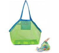 LONZIKP Sac Jouets Plage Enfant Grand, 1 Pc Bleu-vert, Pliable, Maille Anti-sable, Séchage Rapide & Rangement Facile pour Voyage Été