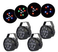 Loobiiny Jeu De Lumiere 4x15w LumièRe De DiscothèQue Rgbw Led Par Stroboscope Disco Avec Musique ContrôLéE Projecteur Laser Exterieur Jeu De Lumiere Soiree Dj Lunette LuminothéRapie