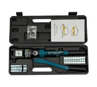 Loobiiny Pince à sertir hydraulique, 16 tonnes, avec 11 paires de cosses de câble, actionnée manuellement, pince à sertir