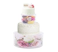 Loobiiny Support de gâteau en acrylique de base de gâteau plat pour décoration de gâteau en acrylique transparent de 2 pièces, décoration de mariage, anniversaire, fête et autres événements