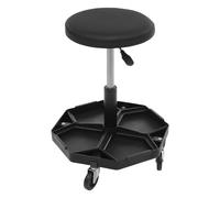 Loobiiny Tabouret d'atelier, charge maximale : 150 kg, siège de garage pneumatique avec plateau à outils, hauteur réglable de 45 à 61 cm, réparation automobile