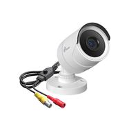 Loocam Caméra de Sécurité HD 1080p, Caméra Filaire Hybride 4-en-1 CVI/TVI/AHD/CVBS, Vision Nocturne IR, Résistante aux Intempéries IP66 pour Systèmes de Vidéosurveillance DVR Extérieurs Intérieurs