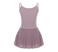 Loodgao Body Danza Classica Bambina Vestito Balletto Abiti Danza Ballerina Tutu Ginnastica Senza Maniche Costumi Di Per Ragazze Rose poudré 15-16 ans