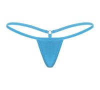 Loodgao String Tanga Culotte Taille Basse Micro Slip Perizoma Tback Tanga Sousvêtements Jockstrap Thong Lingerie Femme Érotique Mini Bikini Briefs Sousvêtements Bleu Ciel One Size
