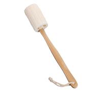 Loofah Brosse pour le dos - Brosse naturelle de 37 cm | Nettoyant à long manche en bois | Éponge de bain unisexe pour la santé de la peau - Pour la douche, une meilleure circulation et des zones