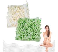 Loofah doux et de toilette, de toilette Loofah Combo, en 1 éponge de bain Loofah avec cordon de serrageLoofahs de bain pour tous les types de peau (F)