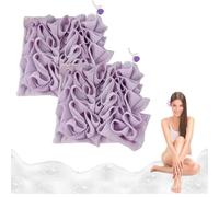 Loofah doux et de toilette, de toilette Loofah Combo, en 1 éponge de bain Loofah avec cordon de serrageLoofahs de bain pour tous les types de peau (D)