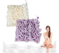 Loofah doux et de toilette, de toilette Loofah Combo, en 1 éponge de bain Loofah avec cordon de serrageLoofahs de bain pour tous les types de peau (H)