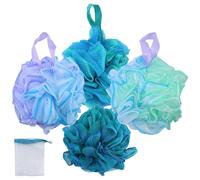 Loofah Lot de 4 éponges de bain pour le corps ou le massage