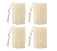 Loofah Sponge Organic Loofah Sponge, 4pcs Natural, Exfoliant Luffa Natural, Scurpor pour le bain, éponge biologique pour la douche et le nettoyage de la cuisine