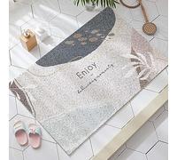 Loofah Tapis de douche antidérapant pour douche/salle de bain, 60 x 90 cm, perméable à l'eau, tapis de bain texturé doux en PVC, tapis de bain anti-moisissure, séchage rapide