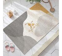 Loofah Tapis de douche antidérapant pour douche/salle de bain, 60 x 90 cm, perméable à l'eau, tapis de bain texturé doux en PVC, tapis de bain anti-moisissure, séchage rapide