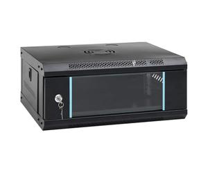 LoogCape 4U Armoire réseau murale 19" IP20 Noir 53 x 40 x 21 cm pour serveur NAS Boîtier de disque dur Stockage Cloud Sauvegarde réseau domestique Bureau à domicile