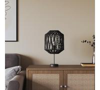 LoogCape Abat-jour noir Ø 23 x 28 cm - Couvercle en papier pour plafonniers et lampes de table - Design vintage rétro durable - Convient pour salon, chambre à coucher, chambre d'enfant, salle à manger