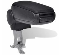 LoogCape Accoudoir réglable pour Audi A4 B6 B7 avec compartiment de rangement noir en ABS pour plus de confort et de rangement sûr dans la voiture Convient pour siège arrière conducteur passager