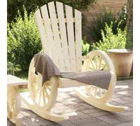 LoogCape Adirondack Lot de 2 chaises à bascule en bois de sapin massif avec accoudoirs et dossier 62 x 89 x 99 cm pour balcon, terrasse, jardin, chaise de relaxation, pliables, résistantes aux